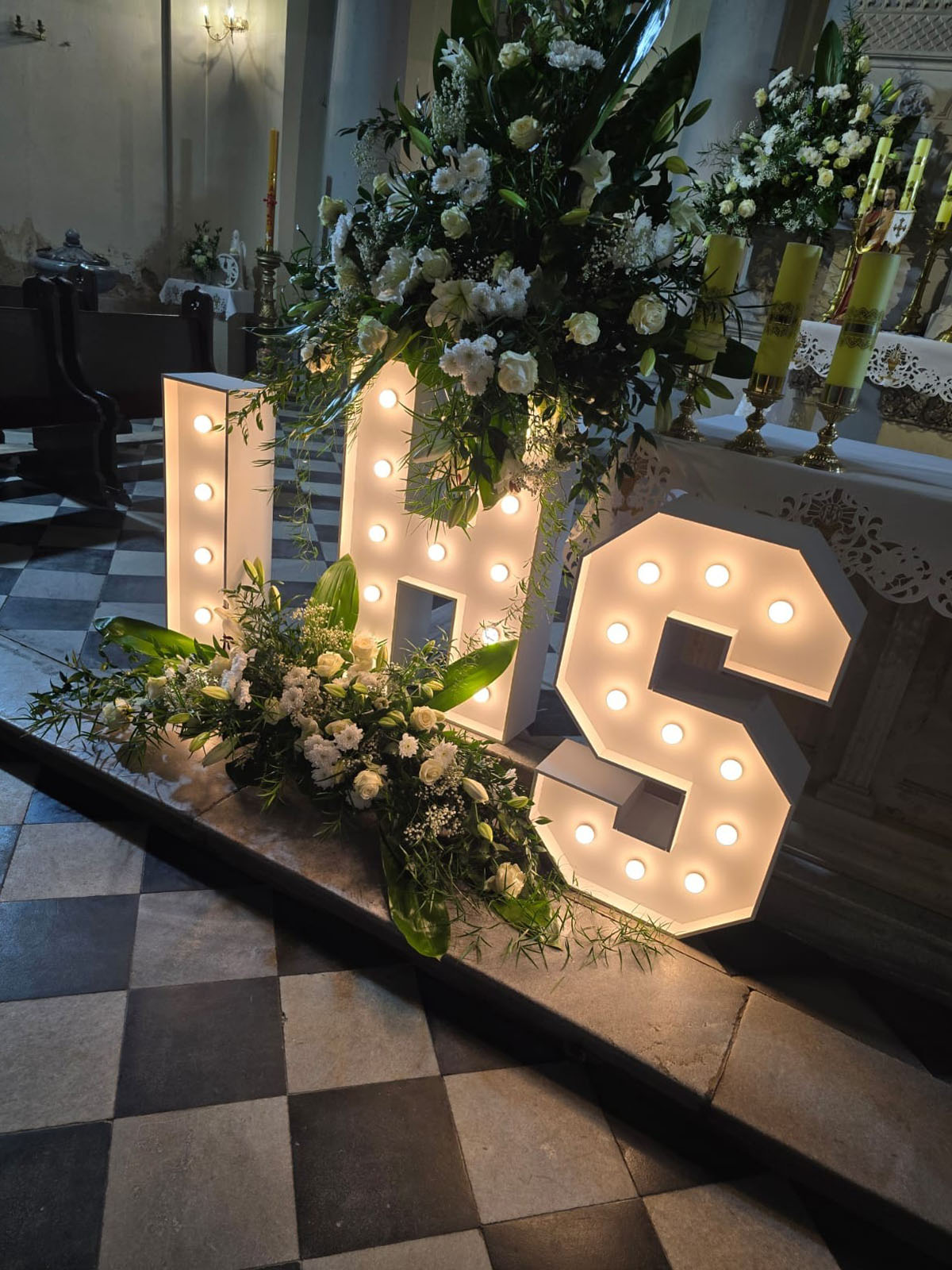 Wedding decorations out of letters