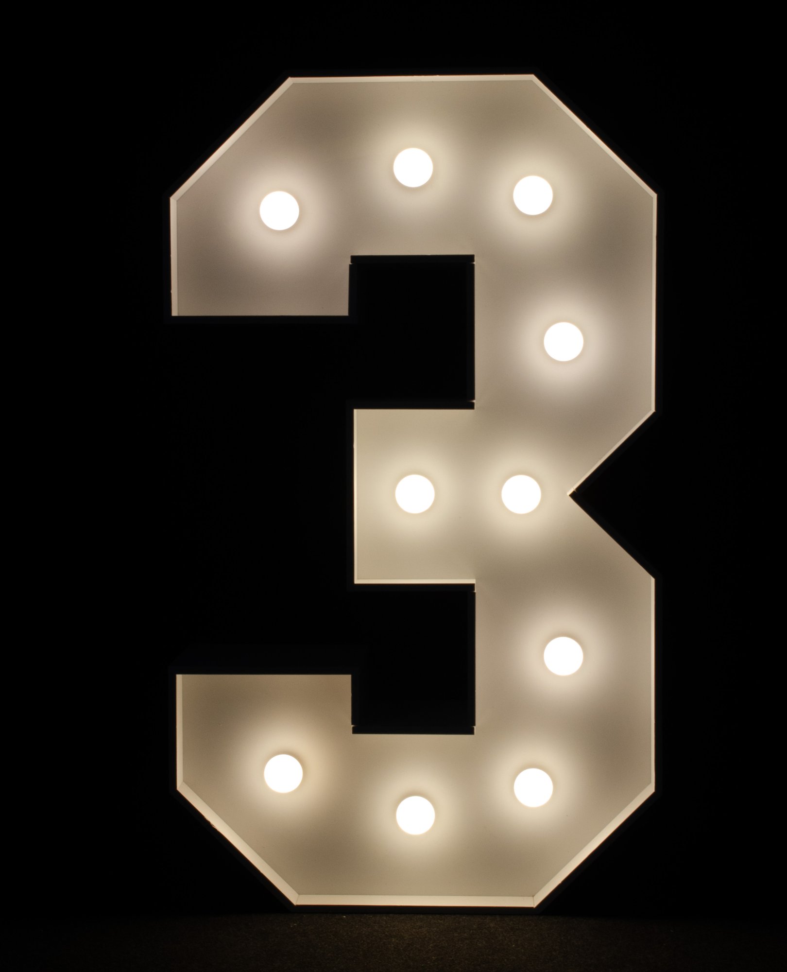Standing Illuminated Numbers 0–9