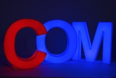 3D light letters out of plexiglass