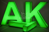 3D light letters out of plexiglass