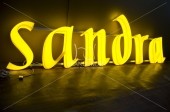 3D light letters out of plexiglass