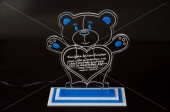 Edge-lit signs with personalized engraving / desk lamps
