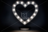 Illuminated decorations like: wedding gate, hearts, moon, stars, photographic walls (backgrounds), wedding curtain, light-up table made of letters