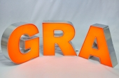 Light letters out of aluminium tape