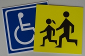 Signboards, informational and warning panels