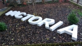 Light letters out of aluminium tape