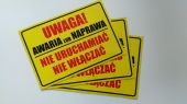 Signboards, informational and warning panels