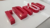 3D light letters out of plexiglass