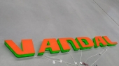 3D light letters out of plexiglass