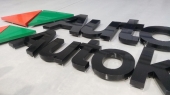 3D Backlit letters out of aluminium tape