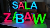 Light letters out of aluminium tape