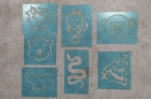 Reusable plastic painting stencils