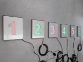 Light boxes out of dibond (rectangular, cubic, convex, with 3D letters, indirectly lighted)