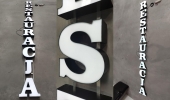 Light letters out of aluminium tape