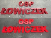 Illuminated 3D letters made of plexiglass