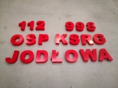 Illuminated 3D letters made of plexiglass
