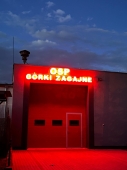 Illuminated 3D letters made of plexiglass