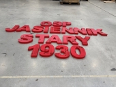 Dimensional advertising, informational and decorative products made of styrofoam and/or plexiglass (non-illuminated)