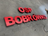 Illuminated 3D letters made of plexiglass