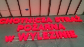 Illuminated 3D letters made of plexiglass