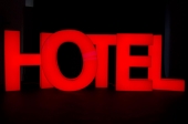 3D light letters out of plexiglass