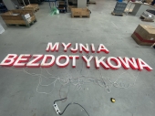 3D light letters out of plexiglass