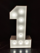 Illuminated numbers with bulbs 0–9