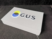 LED illuminated lightboxes made of dibond (rectangular, convex, with 3D letters, backlit)